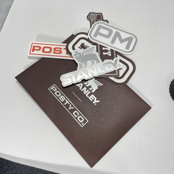 Stanley x Posty Co. 40 oz Quencher H2.0 Tumbler Camo Edition NEW in Box Stickers - Picture 8 of 10